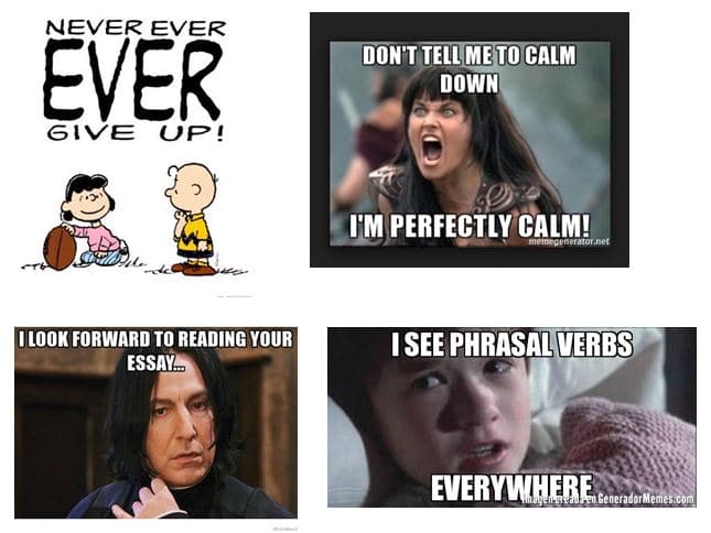 memes sobre phrasal verbs